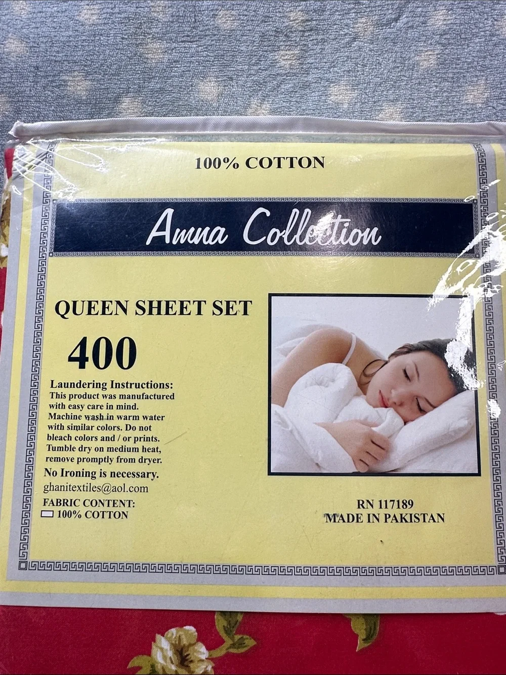 Red Floral Cotton Bedding Set